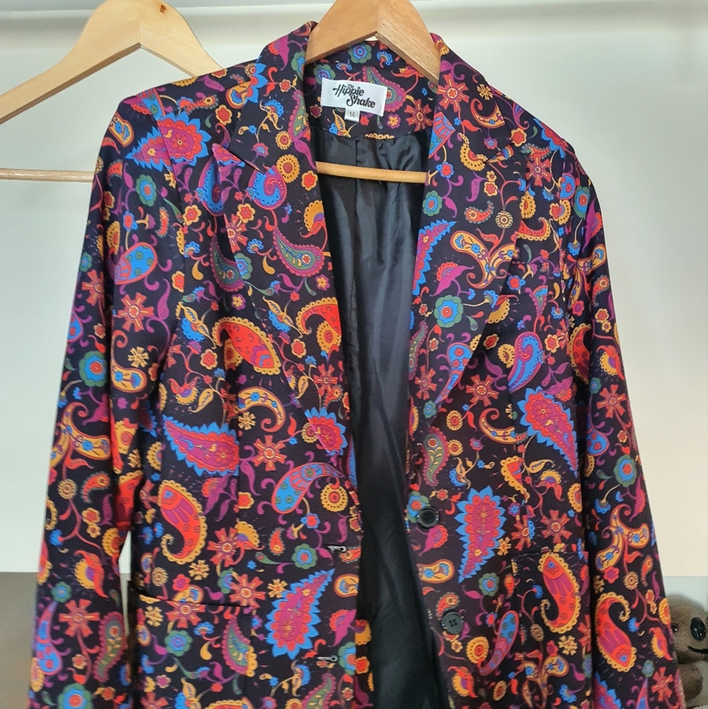 Hippie Shake psychedelic jacket UK14